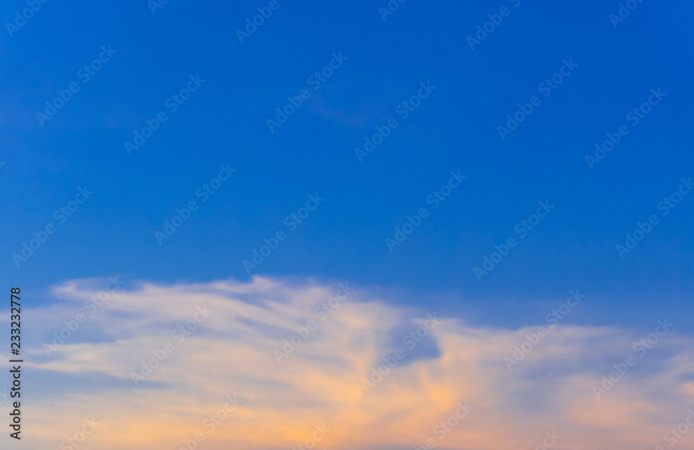 beautiful sky with cloud after evening sunset,amazing background ,majestic dark blue sky,wonderful nature