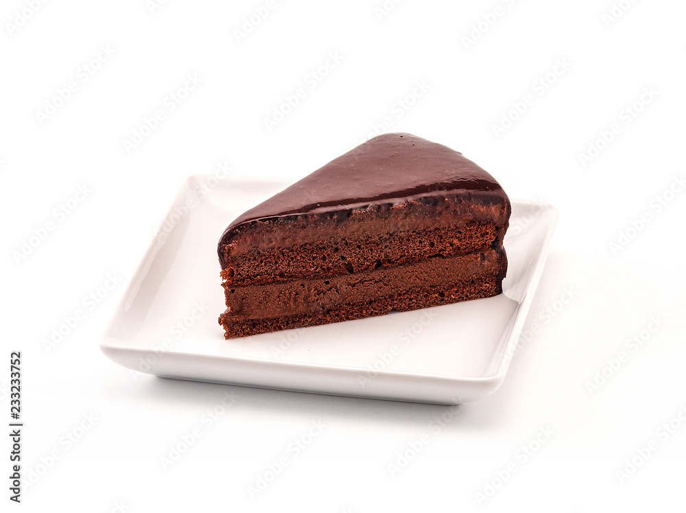 Fotografie Delicious chocolate cake, Sweet Chocolate cake slice