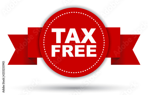 red vector banner tax free