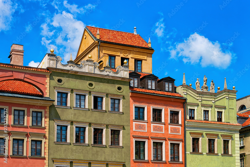 Building architecture at Old Town Market Place in Warsaw Building architecture at Old Town Market Place in Warsaw