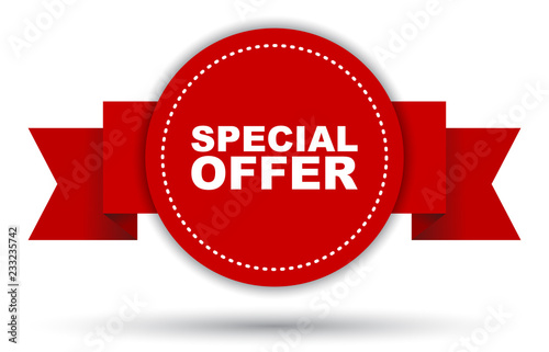 red vector banner special offer