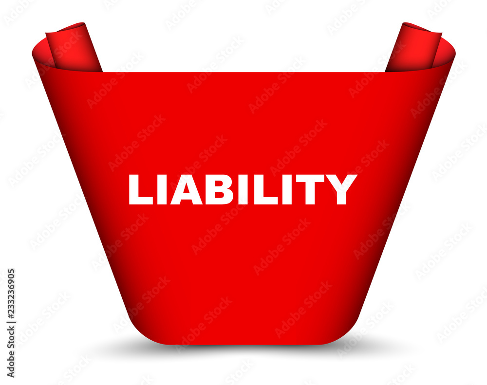 red vector banner liability red vector banner liability
