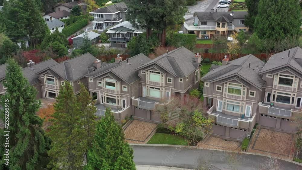 Aerial view of the beautiful neibourhood 