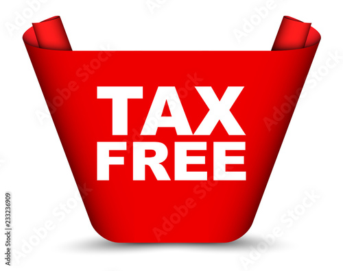 red vector banner tax free