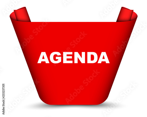red vector banner agenda