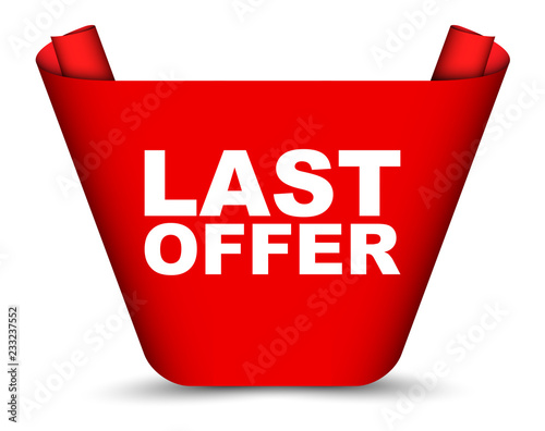 red vector banner last offer