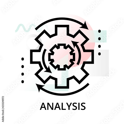 Analysis concept icon on abstract background