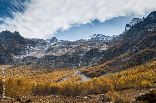 Mountains of the Caucasus range Arkhyz, Sofia waterfall, climbing mountains, Hiking and Hiking.