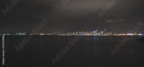 Seattle skyline at night