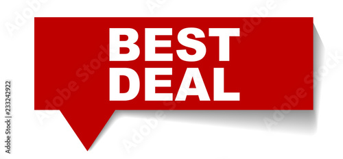 red vector banner best deal