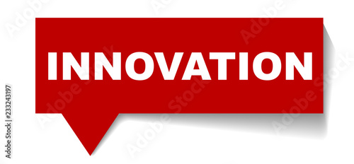 red vector banner innovation