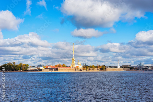 Cityscape with Neva River and Peter Paul Fortress St Petersburg