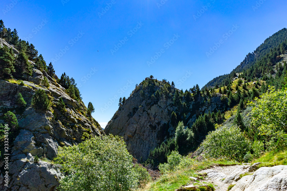 Fototapeta premium Vall de Nuria in the Catalan Pyrenees, Spain.