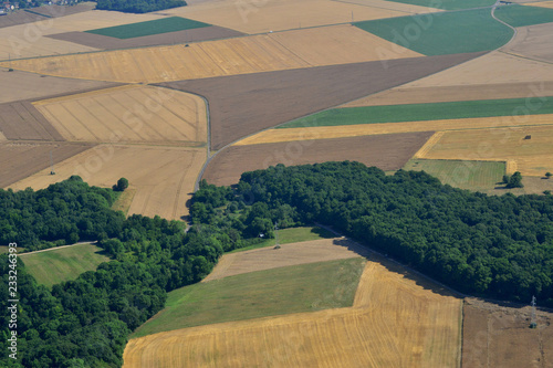 Vernon, France - july 7 2017 : aerial photography of the country near Vernon photo