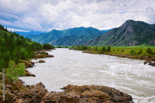 Fotografi Nature with Altai mountains Katun River Siberia
