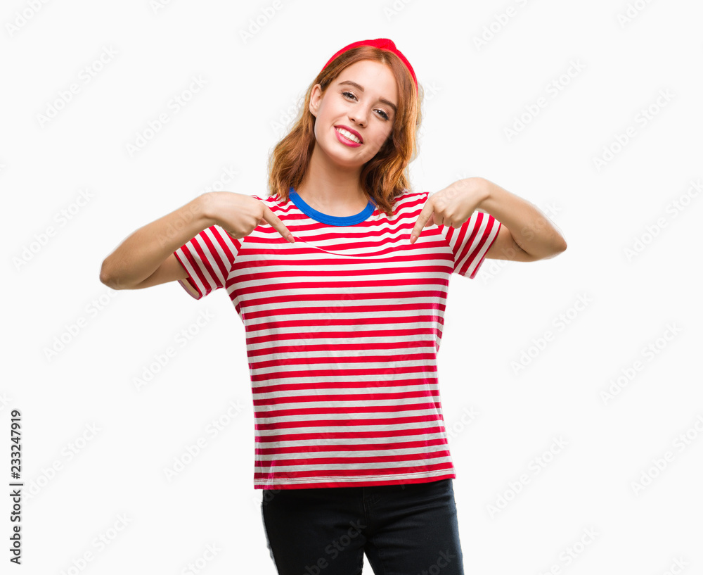 Young beautiful woman over isolated background looking confident with smile on face, pointing oneself with fingers proud and happy. Young beautiful woman over isolated background looking confident with smile on face, pointing oneself with fingers proud and happy.