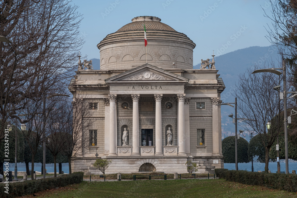 Como, Lombardy,  Italy, Volta Temple Museum  close to the lake Como 