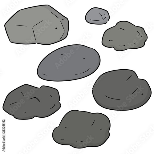 vector set of stone