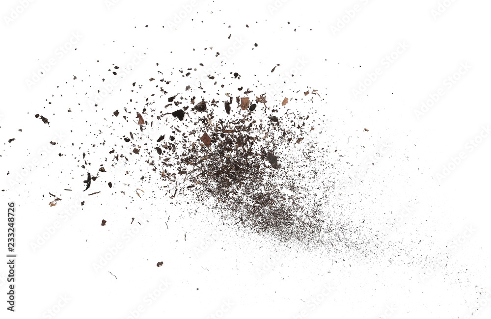 pile dust dirt isolated on white background, with clipping path pile dust dirt isolated on white background, with clipping path