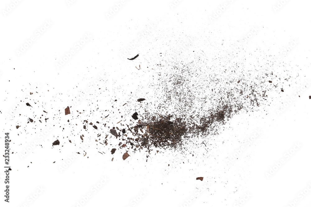 pile dust dirt isolated on white background, with clipping path pile dust dirt isolated on white background, with clipping path