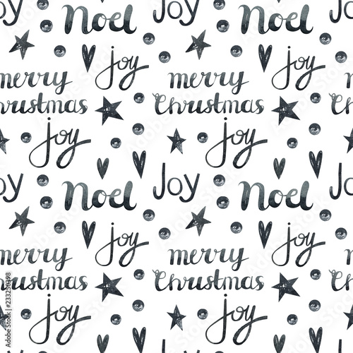 Watercolor seamless pattern for Christmas