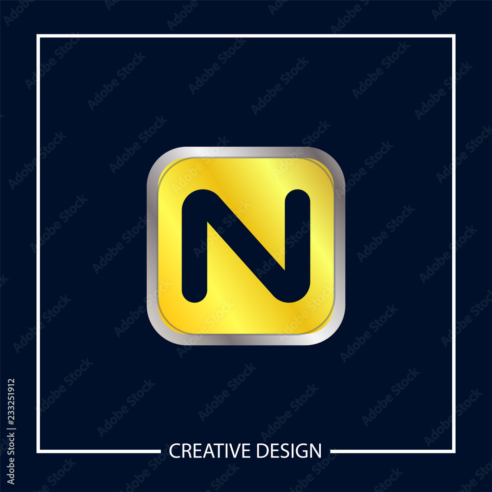 Initial Letter N Logo Template Vector Design
