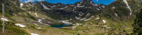 Fototapeta Naklejka Na Ścianę i Meble -  Tristaina high mountain lakes in Pyrenees, Andorra.