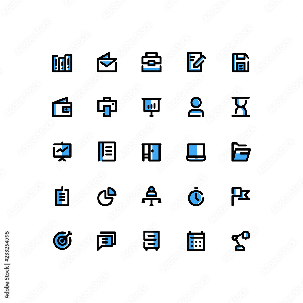 Business Icon Sets Filled Line