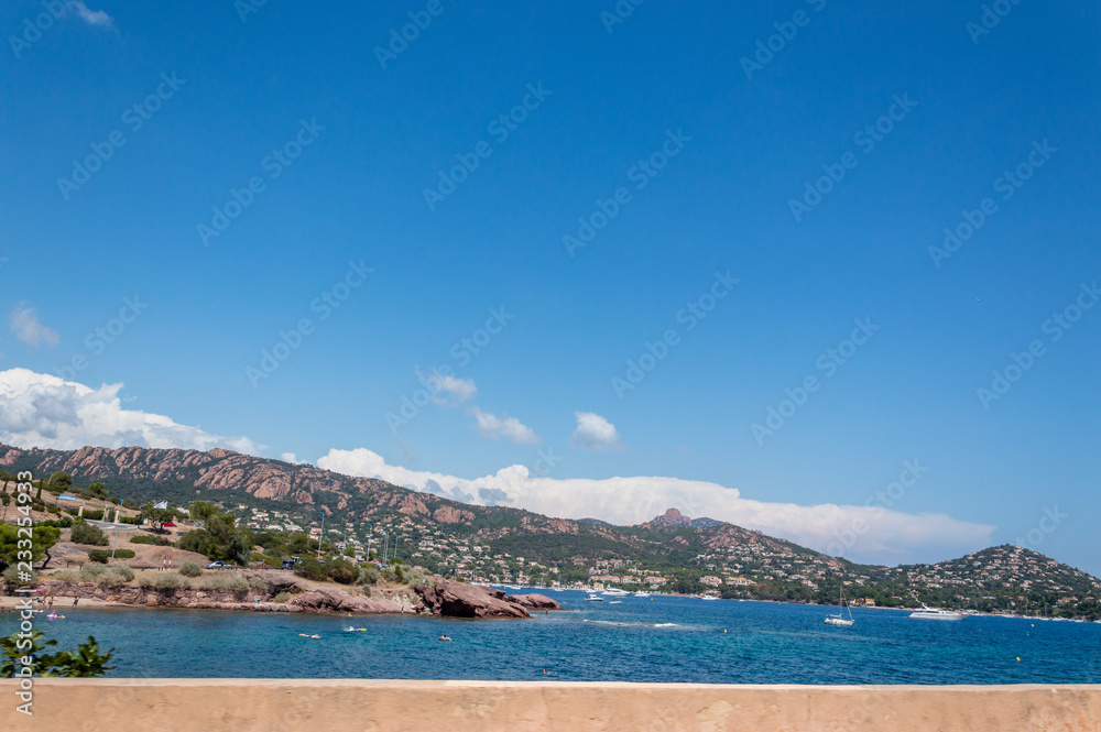 Seacoast of the Esterel Natural Park in French Riviera