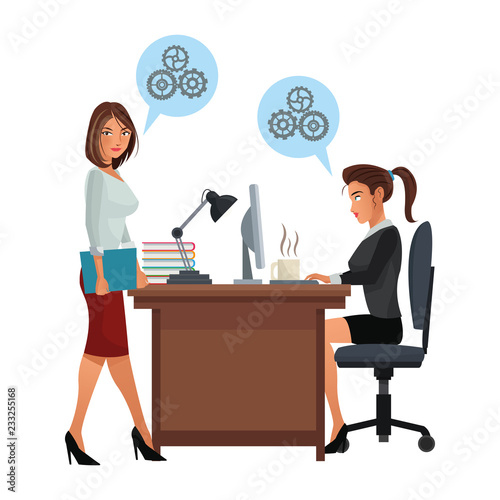 business coworkers executives cartoon