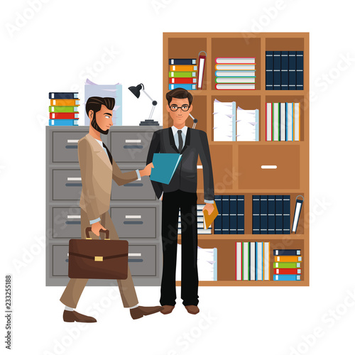 business coworkers executives cartoon