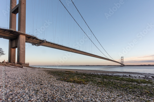 the humber suspension bridge from the north shore photo