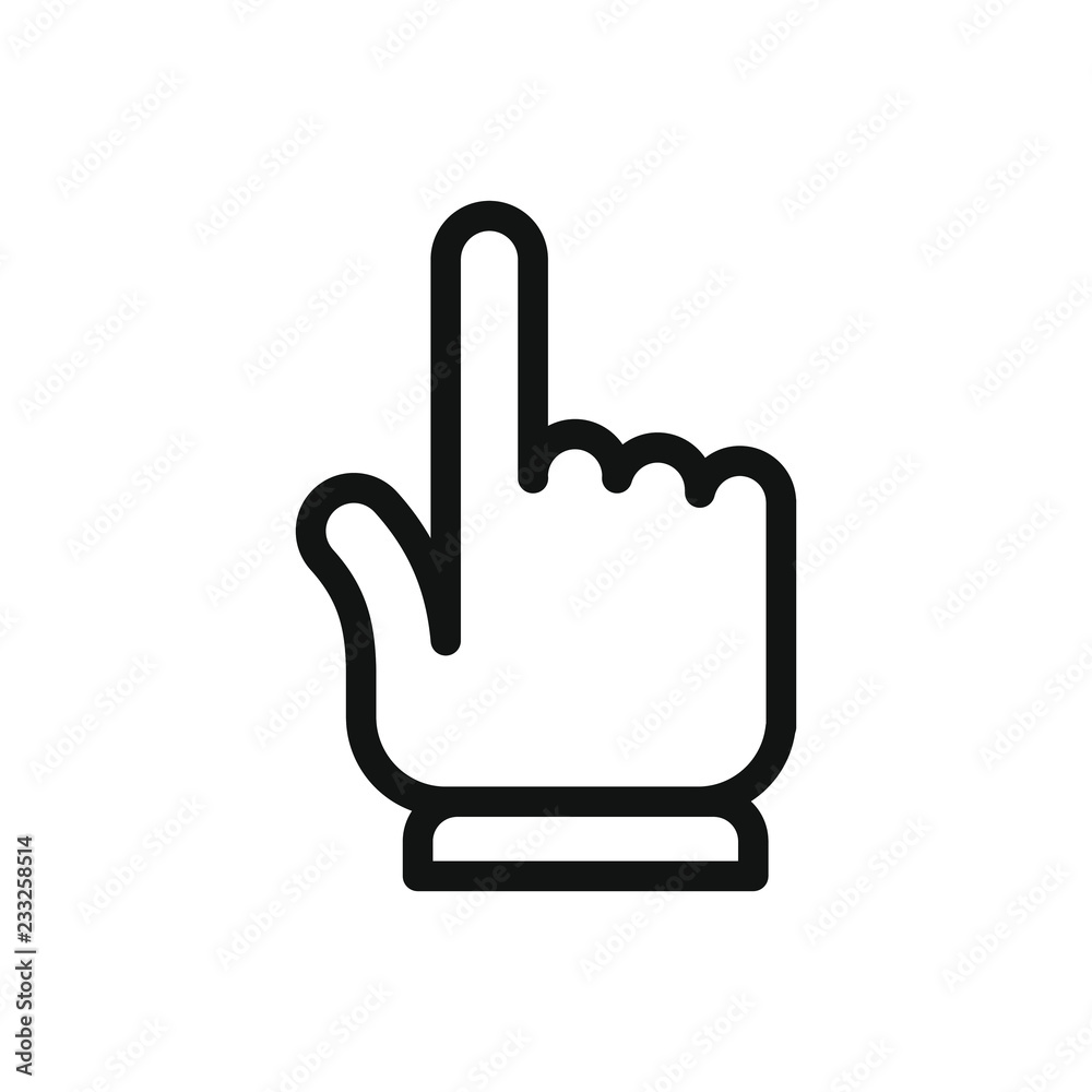 Hand clicking vector icon Hand clicking vector icon