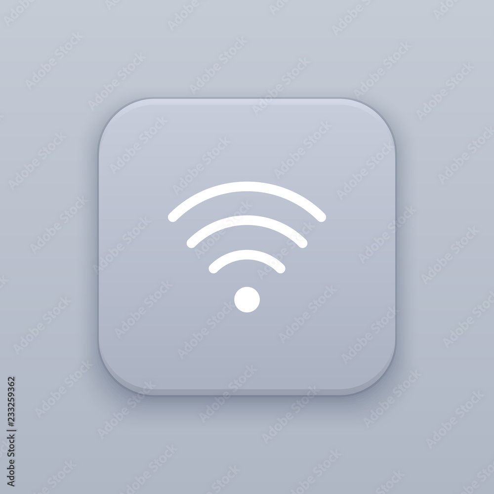 WIFI, internet gray vector button with white icon WIFI, internet gray vector button with white icon