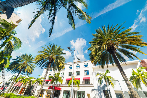 Rodeo Drive under a cloudy sky