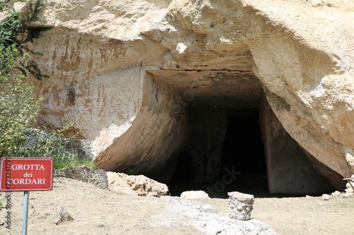 Grotta dei Cordari in Latomia di Paradiso in Syracuse, Sicily Italy  photo