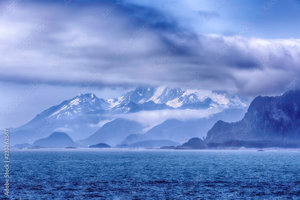 Mountains on Alaskan coast
