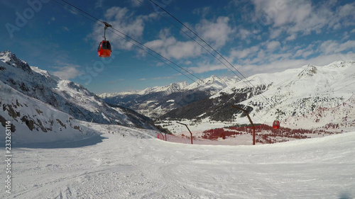 View of the ski slope.