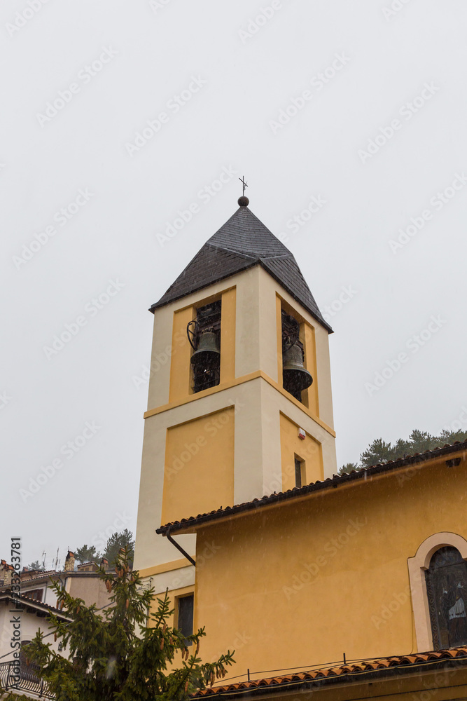 Church S.Maria Assunta, Villetta Barrea, Abruzzo, Italy. October 13, 2017
