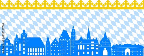 Ingolstadt skyline bayerisches Wappen // Vektor