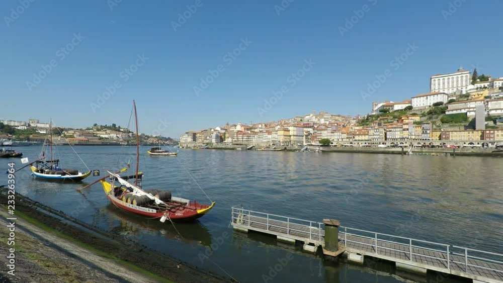 douro river in porto on a sunny day douro river in porto on a sunny day