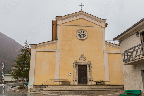 Church S.Maria Assunta, Villetta Barrea, Abruzzo, Italy. October 13, 2017 photo