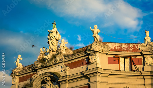 Religious statue Naples Italy 
