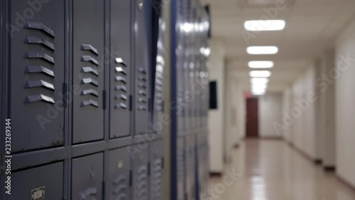 School hallway with lockers