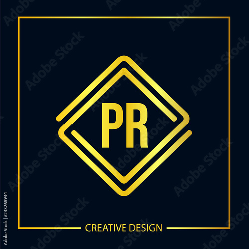 Initial Letter PR Logo Template Vector Design