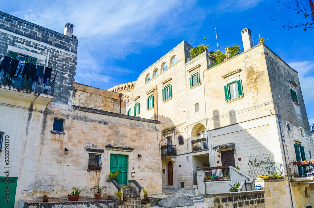 The Sassi di Matera, beautiful ancient stone town in Basilicata, southern Italy The Sassi di Matera, beautiful ancient stone town in Basilicata, southern Italy