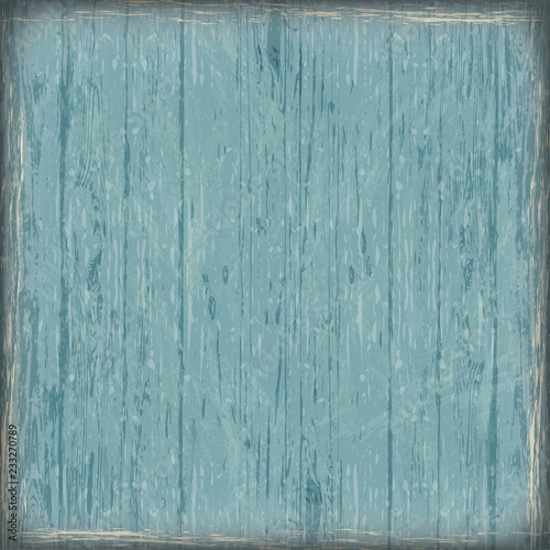 Shabby wooden background. The texture of the old wood. Blue boards background. Eps 10 vector.