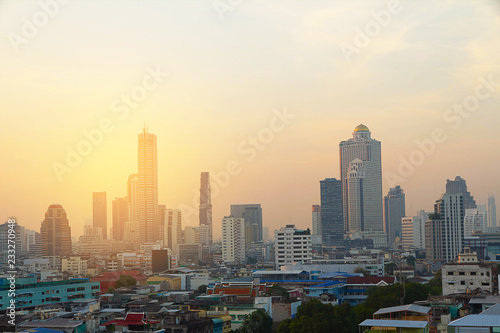 Bangkok city Thailand With sunset