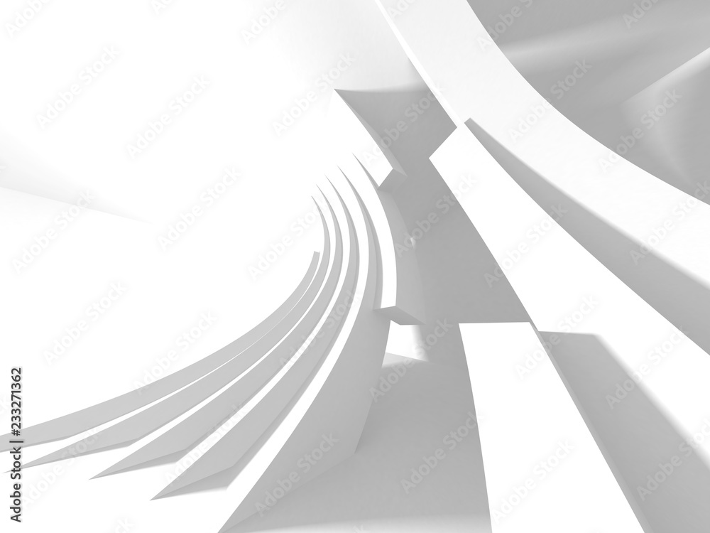 Fototapeta premium Abstract Modern White Architecture Background