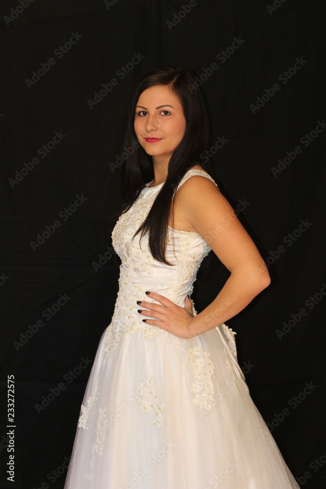 Woman in White Wedding Dress